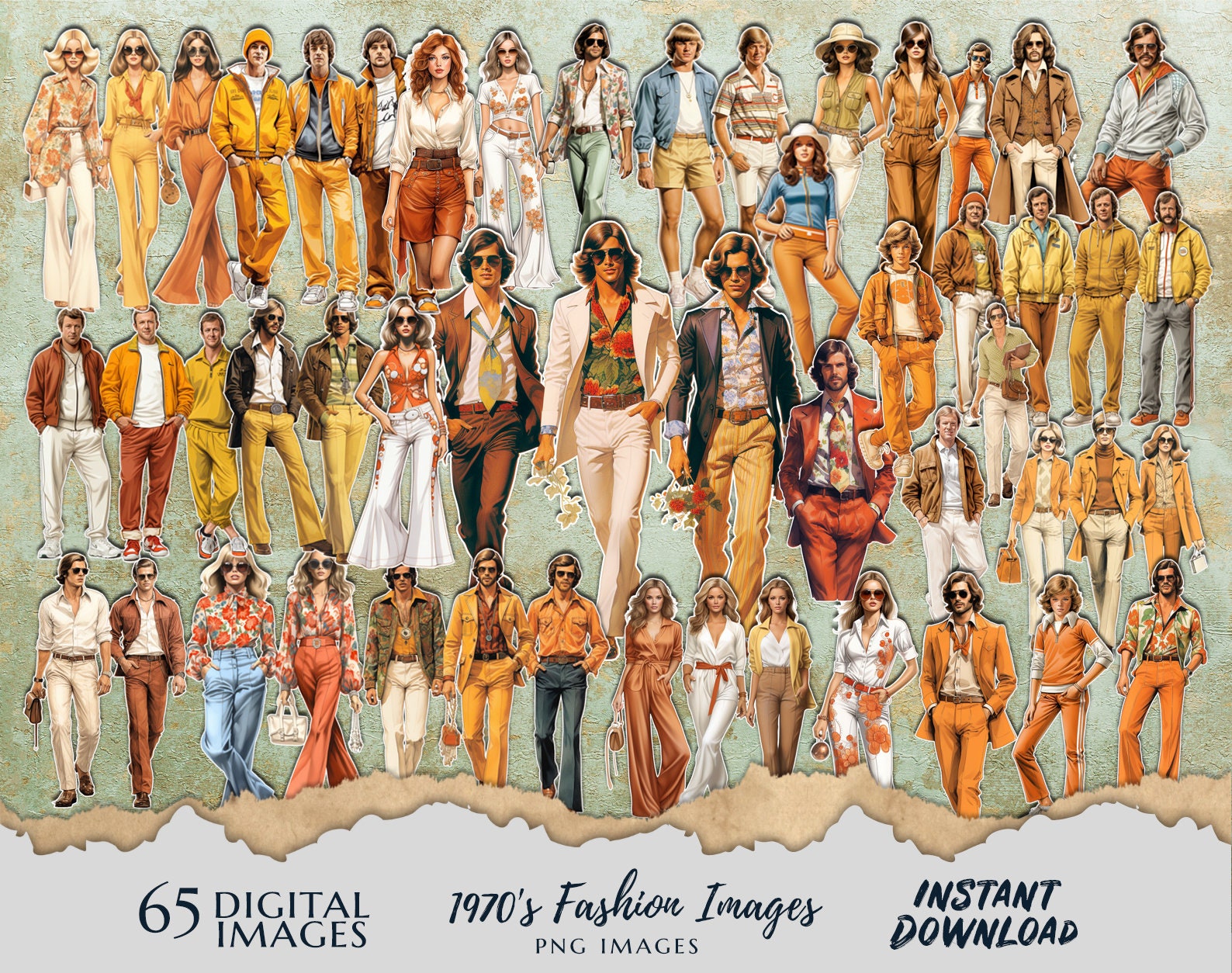 Moda masculina de los años 70 México