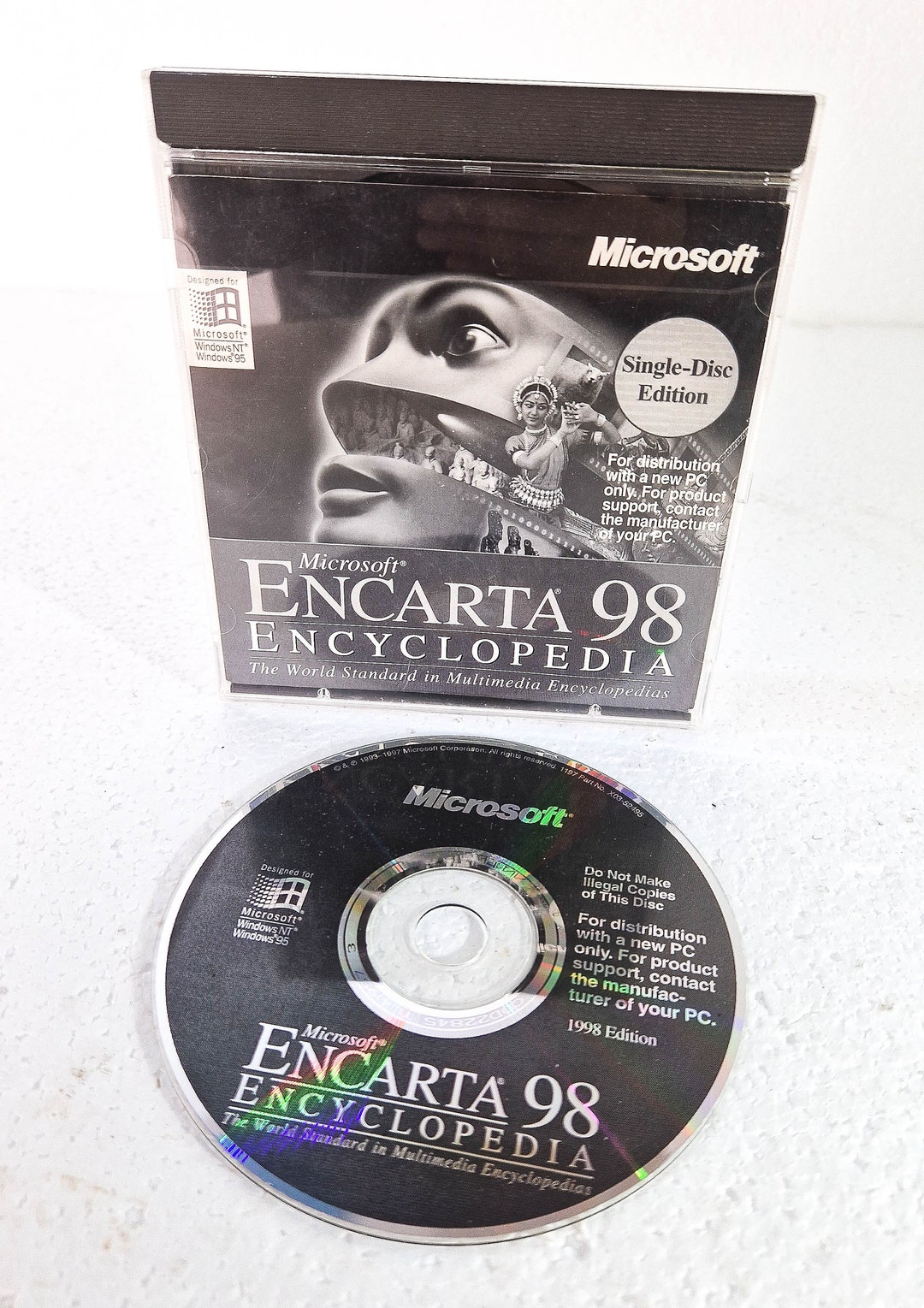 Microsoft Encarta 98 Encyclopedia : PC CD-ROM, Vintage Software - Etsy