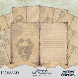 Junk Journal Printable, Steampunk , Vintage Journal Pages, Steampunk Junk Journal , Junk Journal Digi Kit Vintage Printable Journal JPEG PDF