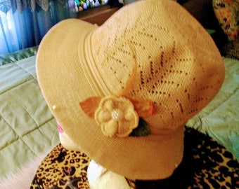 Cream colored church hat