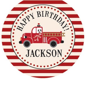 Vintage Fire Truck Photo Birthday Invitations, Fireman Birthday Invitation, Printable or Printed image 3