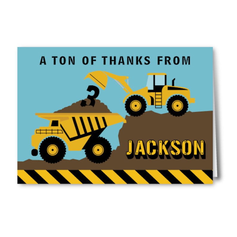 Dump Truck Birthday Invitation Bulldozer Party Invitations Etsy