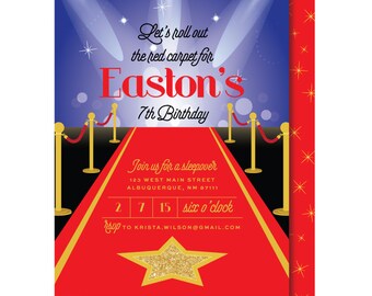 Red Carpet Bridal Shower Invitations 4