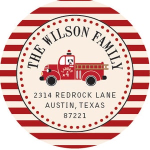 Vintage Fire Truck Photo Birthday Invitations, Fireman Birthday Invitation, Printable or Printed image 5