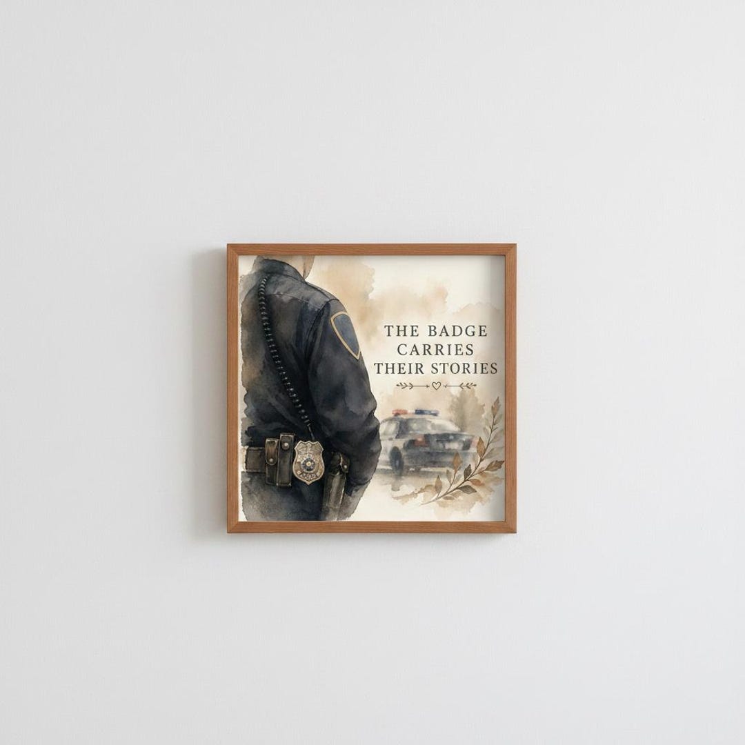 Police Reflection Police Badge Reflection Quote Printable | Law Enforcement Wall Art ...
