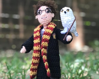 PATTERN PDF Teen Wizard plus Pet Owl Crochet Amigurumi Pattern