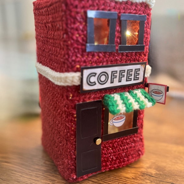 PATTERN PDF Coffee Shop Crochet Book Nook