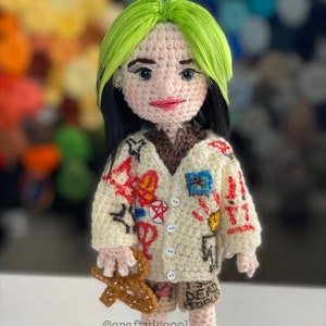 PATTERN PDF Musician Amigurumi Crochet Doll pattern inspired by Billie