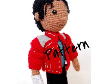 PATTERN PDF King of Pop Amigurumi Crochet Doll Pattern Tribute