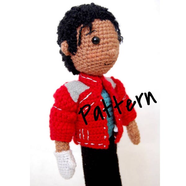 PATTERN PDF King of Pop Amigurumi Crochet Doll Pattern Tribute