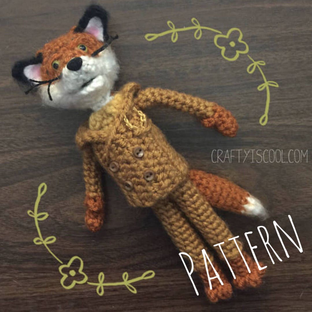 PATTERN PDF Mr. Fox Amigurumi PATTERN Fantastic Crochet Fan Art - Etsy
