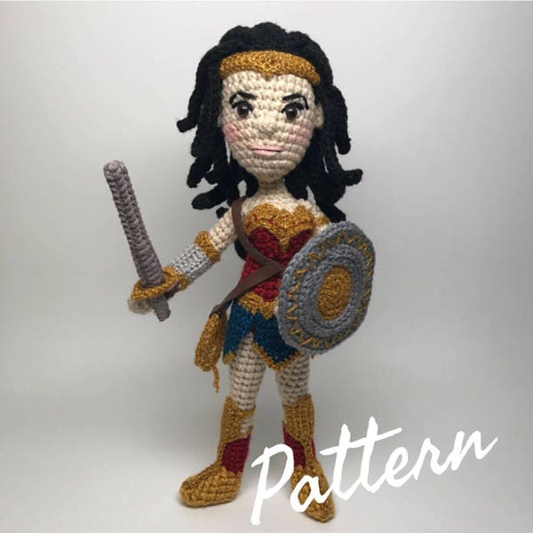 PATRÓN PDF Mujer Maravillosa Muñeca Amigurumi Crochet Patrón muñeca crochet