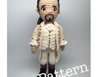 PATTERN PDF Alexander Hamilton Amigurumi Crochet Doll Crochet doll Pattern