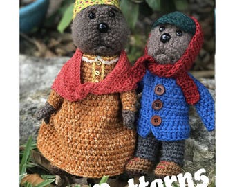 PATTERN PDFs Christmas Otter family decorations Set Crochet doll PATTERNS