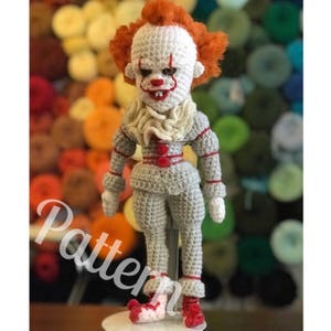 PATRÓN PDF Muñeco Payaso Espeluznante Crochet Amigurumi Patrón Muñeco de Ganchillo imagen 1