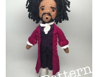 PATTERN PDF Thomas Jefferson Hamilton Musical Amigurumi Crochet Doll Crochet doll Pattern
