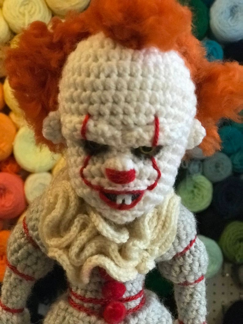 PATRÓN PDF Muñeco Payaso Espeluznante Crochet Amigurumi Patrón Muñeco de Ganchillo imagen 2