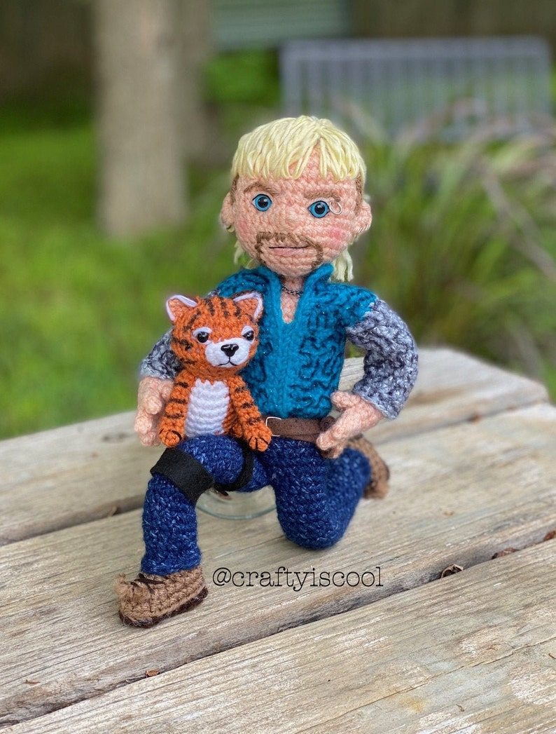 PATTERN PDF Exotic Tiger Man Joe Crochet Amigurumi Crochet Doll Pattern image 1