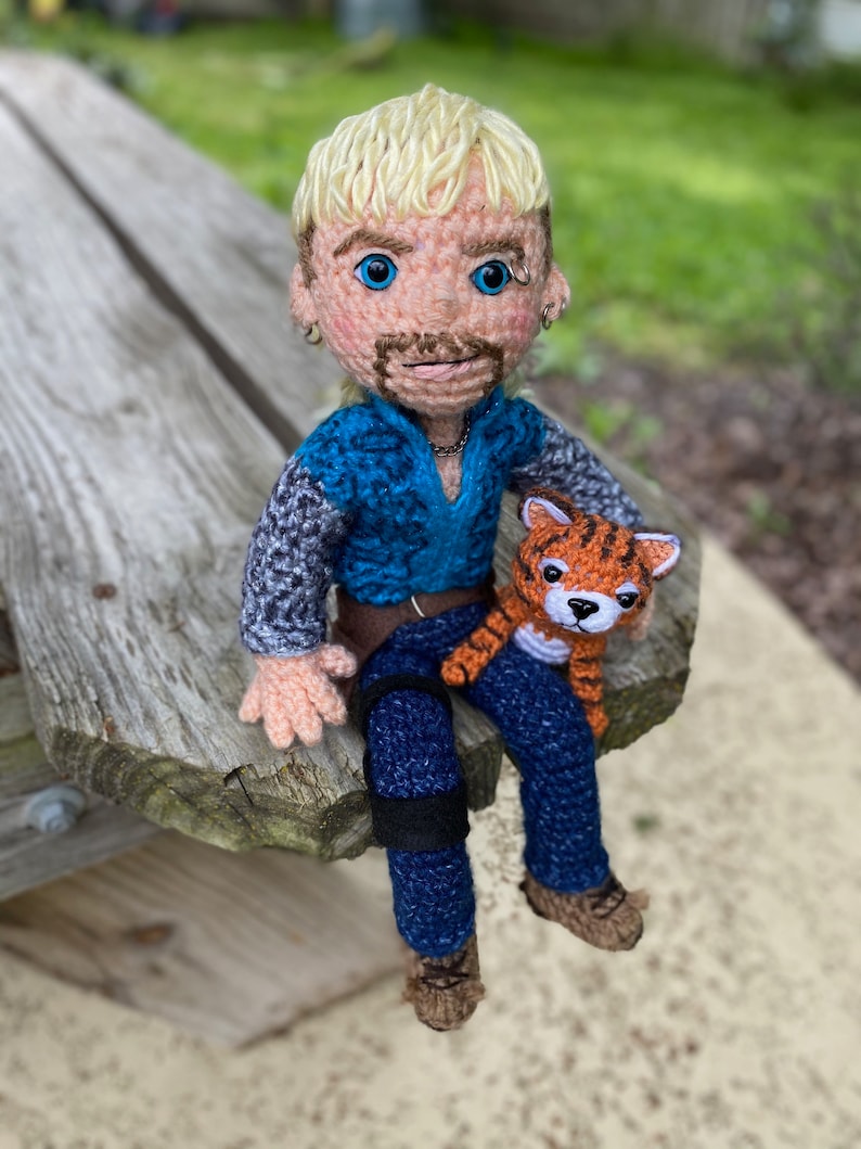 PATTERN PDF Exotic Tiger Man Joe Crochet Amigurumi Crochet Doll Pattern image 2