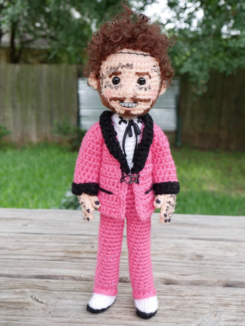 post malone crochet doll