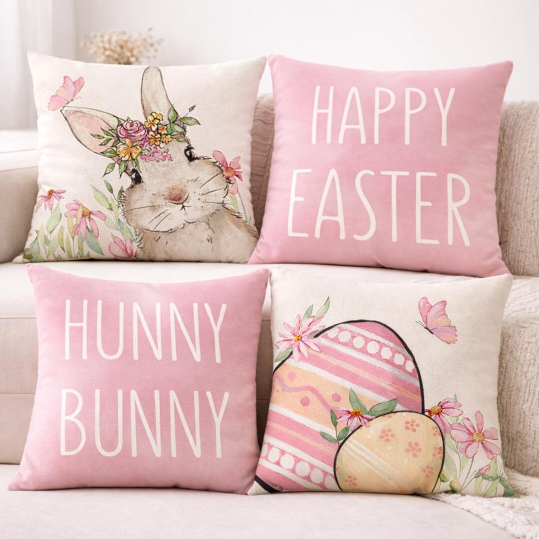 Easter Bunny Pillow Cover - Etsy