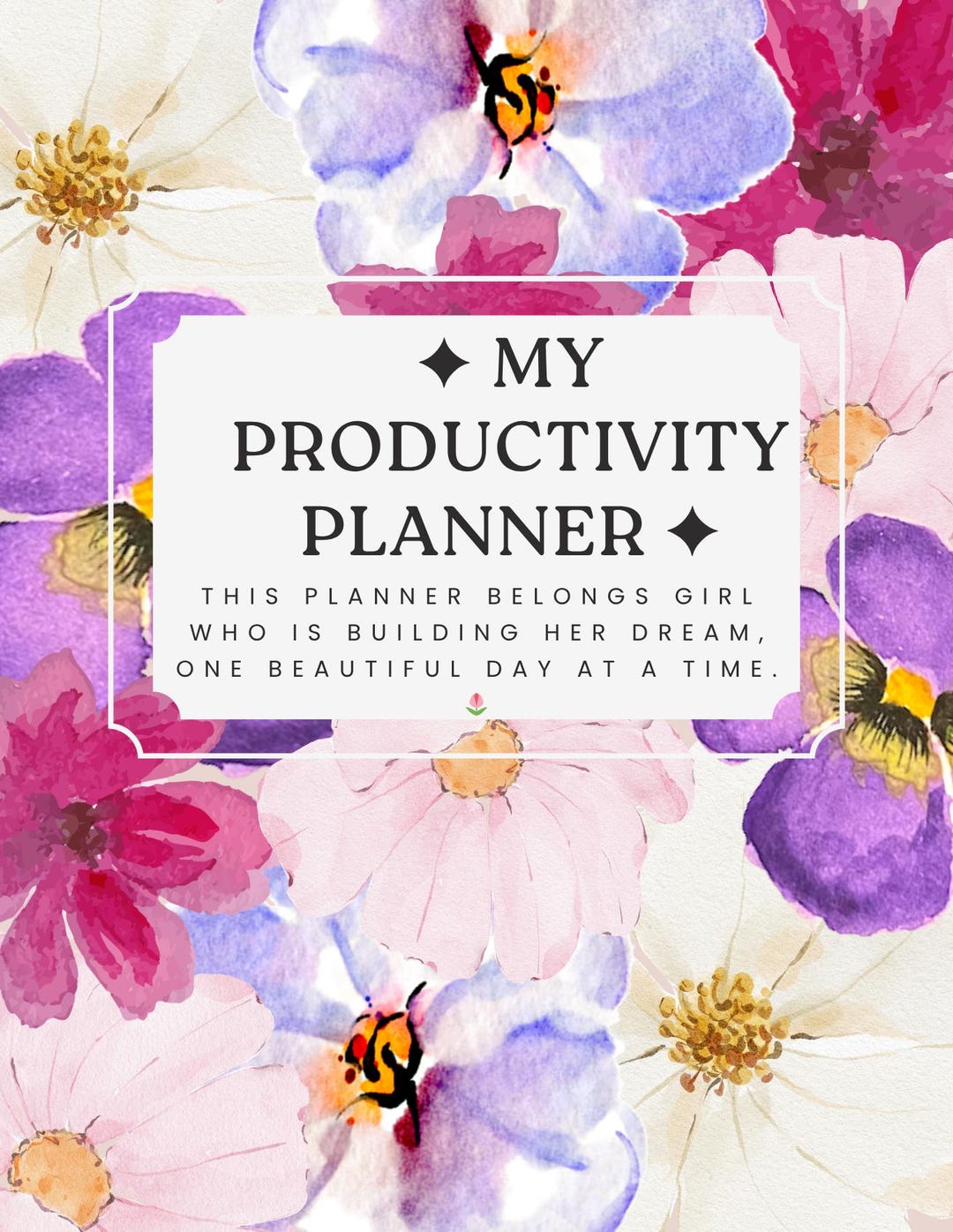 Productivity Planner | Printable PDF | Daily & Weekly Planner | Goal ...