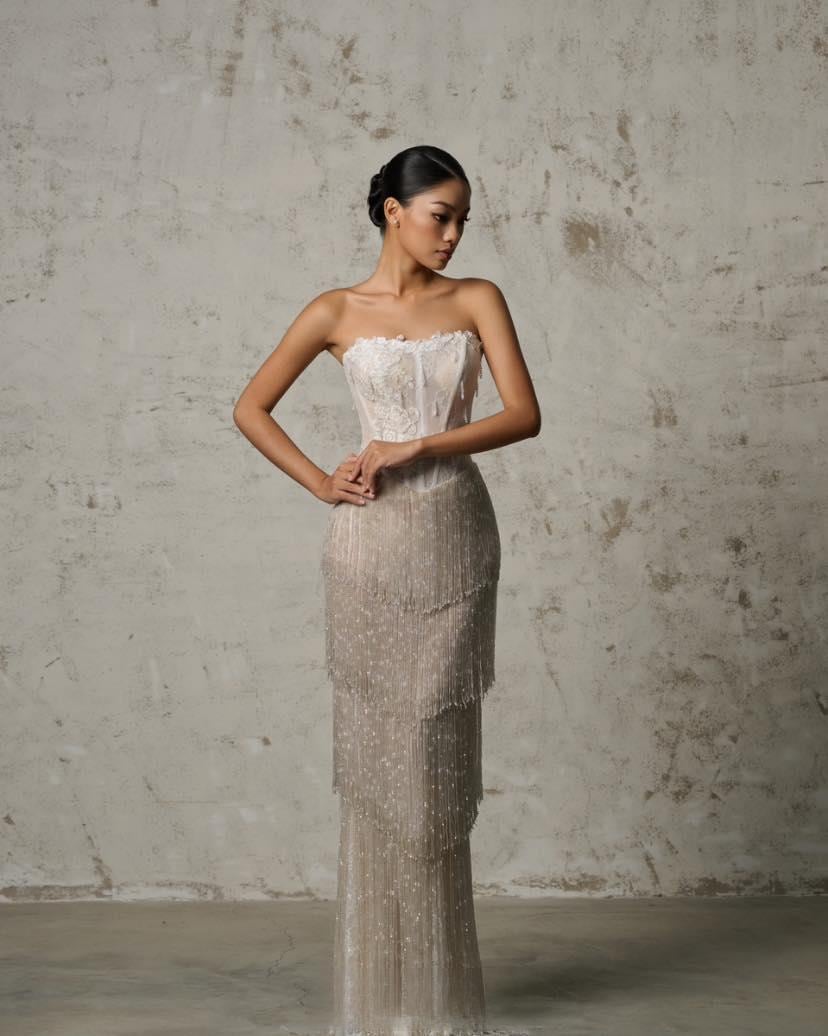 beaded vintage prom dress Vintage Beaded Prom Dresses with Slit Spaghetti Strap 1920s Evening Dress 22142 Pink / US10