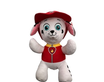 Ty Beanie Babies Marshall Paw Patrol Dalmation Plush Dog Red 8" Tags Firefighter