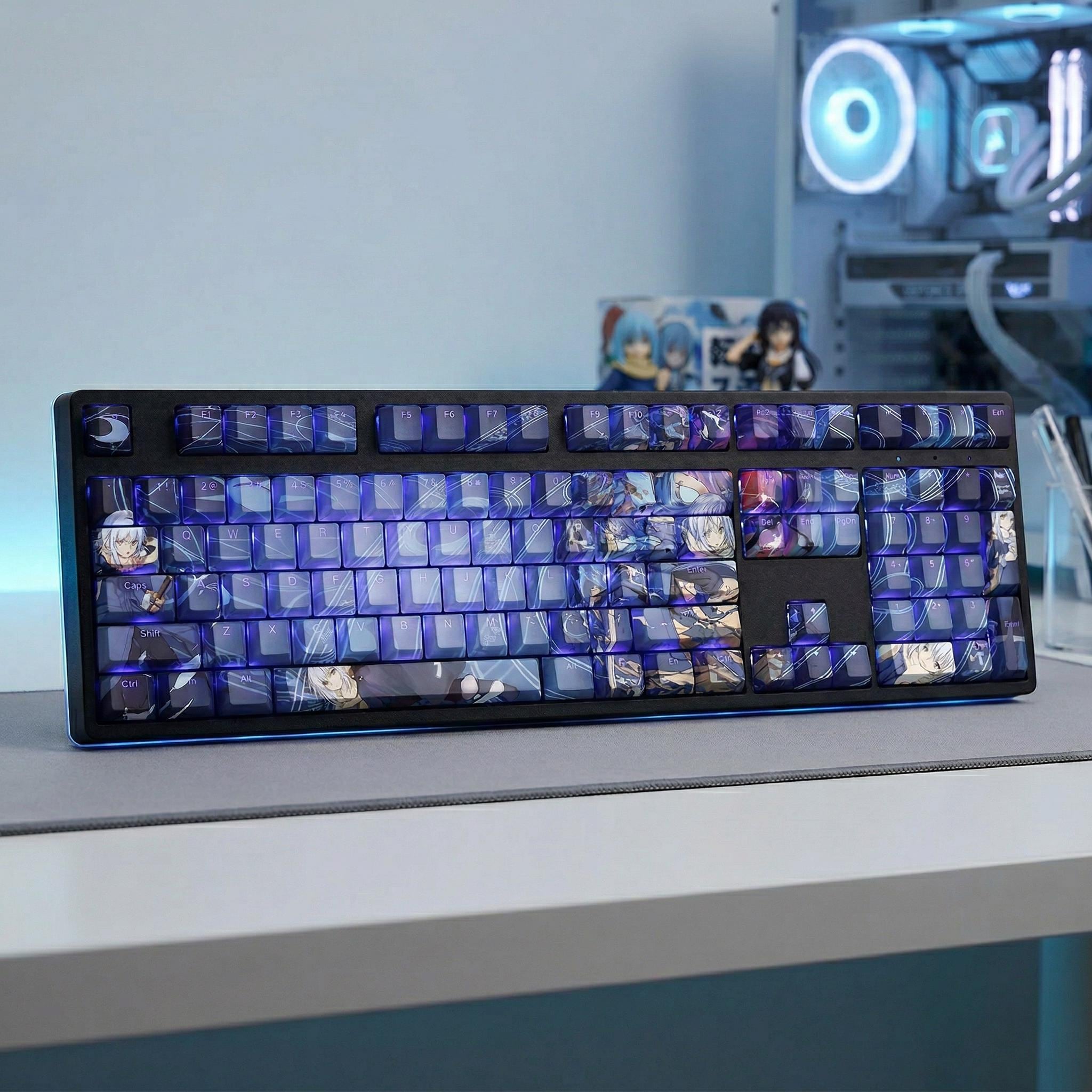 Rimuru Inspired Anime Keycaps, Slime Theme Translucent PBT Mechanical ...