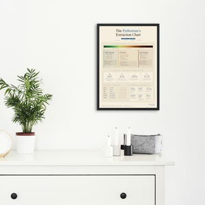 Python Espresso Extraction Chart — Coffee Poster for Developers, Funny Coder Gift, Home Office Wall Art, Digital Download image 2