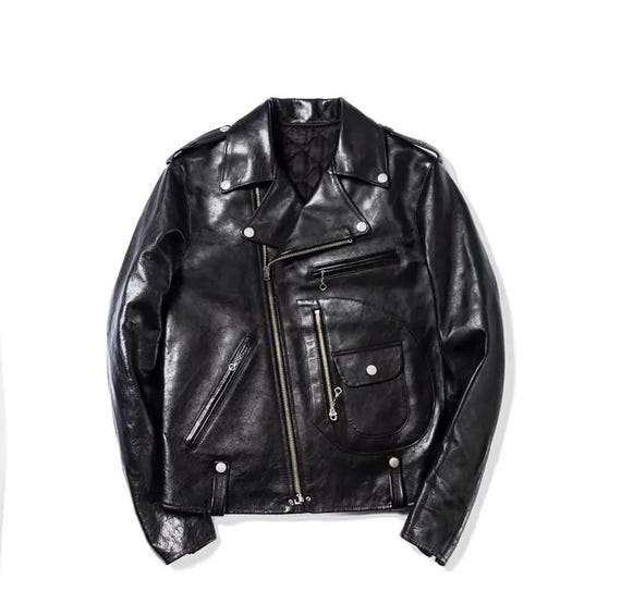 Buco J-24 Inspired Men’s Sheep Leather Jacket - Black D-Pocket Style - Gift for Riders