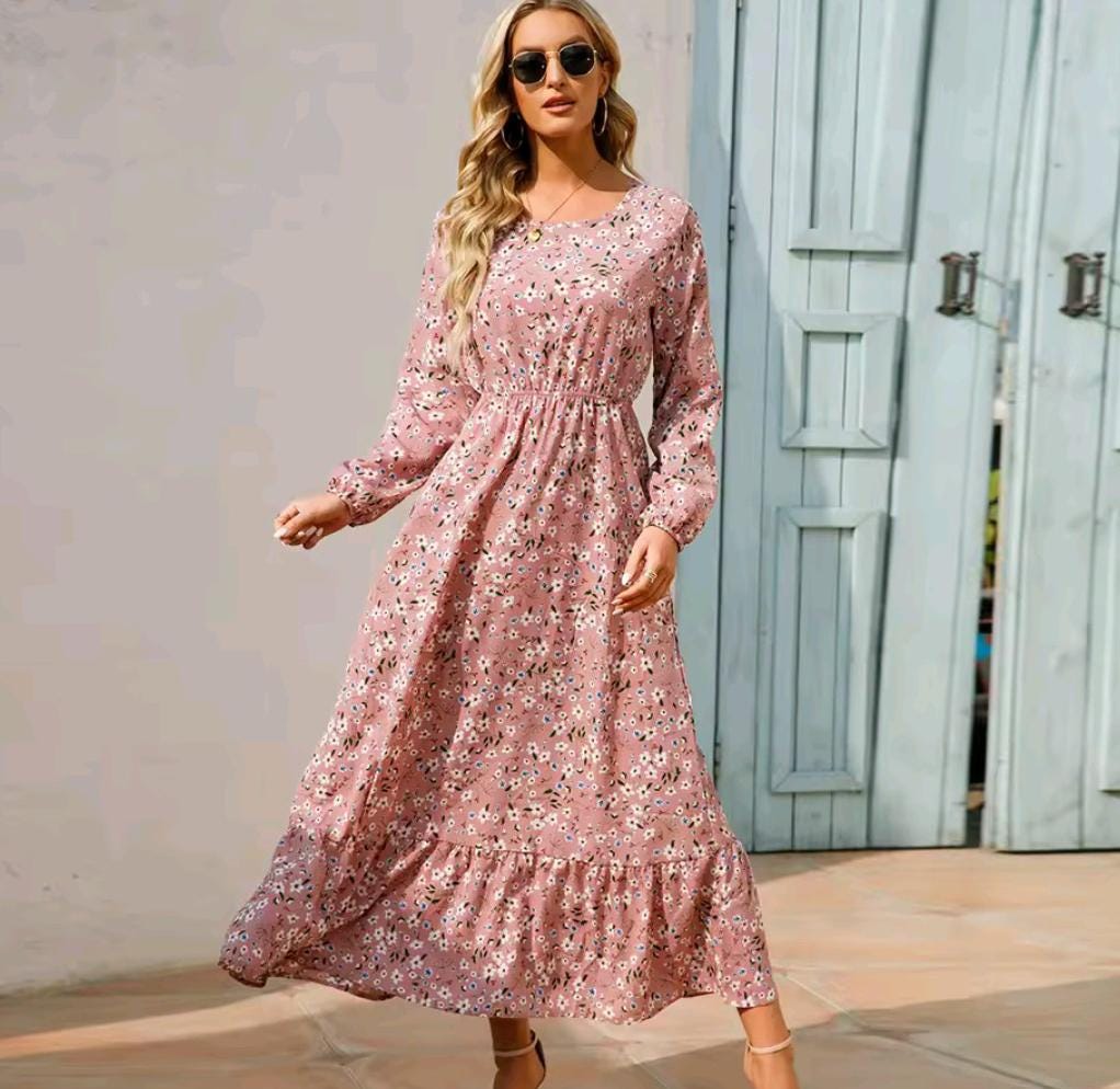Chiffon Autumn Dress - Etsy Chiffon Autumn Dress - Etsy