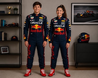 Custom Formule 1-racepak Gepersonaliseerde kartpak met handschoenen en bivakmuts