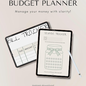 iPad Budget Planner | Financial Tool for iPad | Debt pay off |  Printable | ReMarkable (PDF Download)