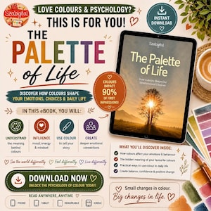 Color Psychology eBook, How Colors Affect Mood and Emotions, Personal Growth and Mindset Guide, Digital PDF