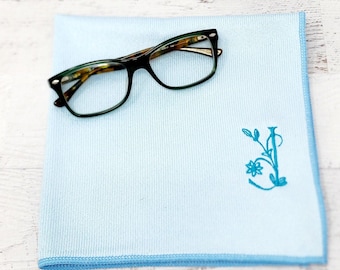 Paño de limpieza de gafas personalizado, monograma, microfibra para limpiar lentes, toallita limpiadora de pantalla, regalo, accesorio para el cuidado de las gafas, gafas personalizadas