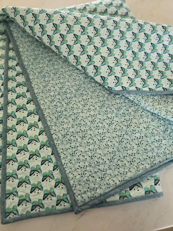 Handmade Baby Quilt Butterfly Pattern Personalized Gift Baby Room