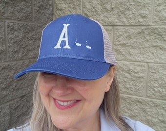 Personalized Ponytail Hat Mom Gift Embroidered Fish Family Representation Customized Headwear Sentimental Accessory Grandma Birthday Sporty