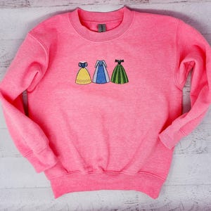 Embroidered Princess Sweatshirt Custom Design Magical Clothing Personalized Gift Girl Character Top Vacation Theme Park Outfit Monogram