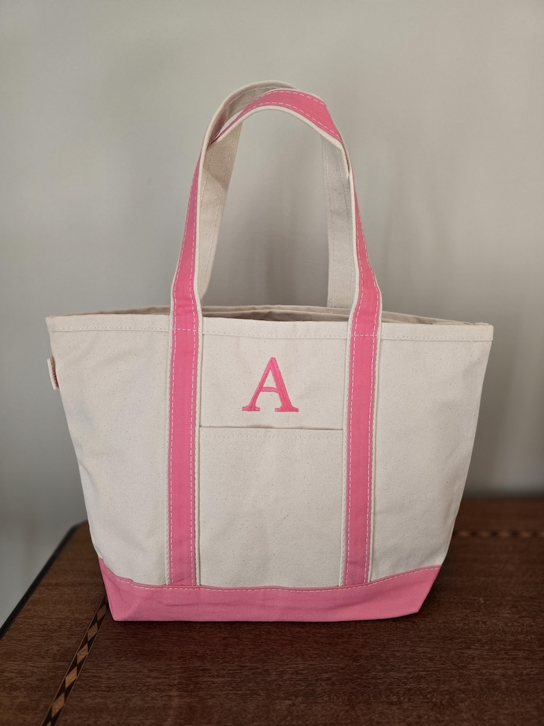 Monogrammed Tote Bag Embroidered Canvas Bag Personalized Bridesmaid Gift Wedding Party Custom Bag Bride Gift Wedding Keepsake Maid of Honor image 10