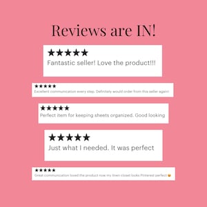 May include: Five customer reviews with five-star ratings and positive comments about a product. The reviews highlight the seller's communication, the product's quality, and its usefulness. The text reads "Reviews are IN!" and includes comments like "Fantastic seller! Love the product!!!" and "Just what I needed. It was perfect."