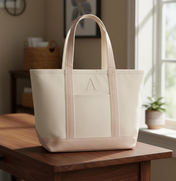 Monogrammed Tote Bag Embroidered Canvas Bag Personalized Bridesmaid Gift Wedding Party Custom Bag Bride Gift Wedding Keepsake Maid of Honor