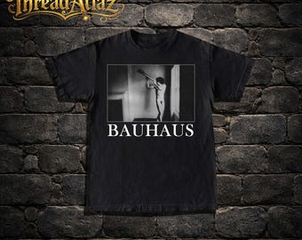 T-shirt Bauhaus, t-shirts de groupe des années 80, chemises gothiques, t-shirt graphique Bauhaus, t-shirt de groupe rétro, chemises unisexes tendance en coton, vêtements alternatifs, chemises mignonnes