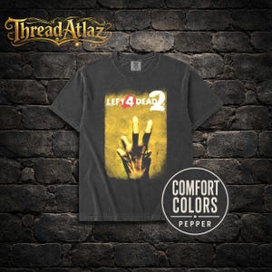 Camiseta Left 4 Dead 2 da Valve – Camiseta retrô de videogame de tiro com zumbis