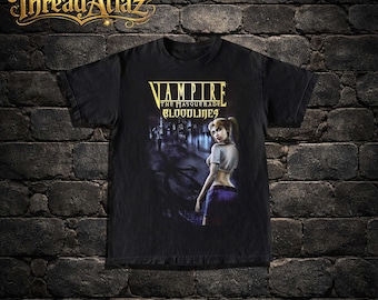 T-shirt Vampire the Masquerade Bloodlines : T-shirt grunge rétro des années 2000