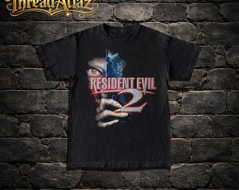 T-shirt Resident Evil 2 PS2 - T-shirt de jeu d'horreur vintage des années 2000