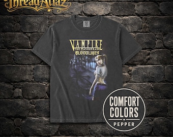Vampire the Masquerade Bloodlines T-Shirt: Retro 2000s Grunge Tee