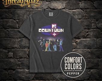 MTV Downtown T-Shirt: 2000s Animated Cartoon, Vintage Grunge Style