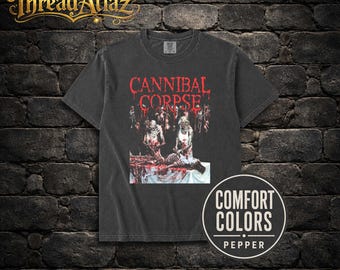 Cannibal Corpse T Shirt, Death Metal Band Fan Merch Shirt, 90s Retro Casual Unisex T-Shirt