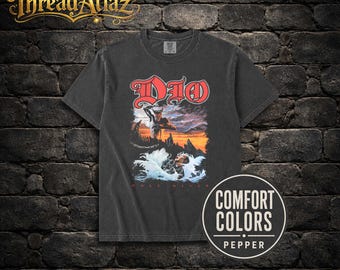 Camiseta de Dio - Camiseta de música metal - Camiseta del álbum Holy Diver - Ronnie James Dio - Merchandising de Dio - Ropa rockera unisex